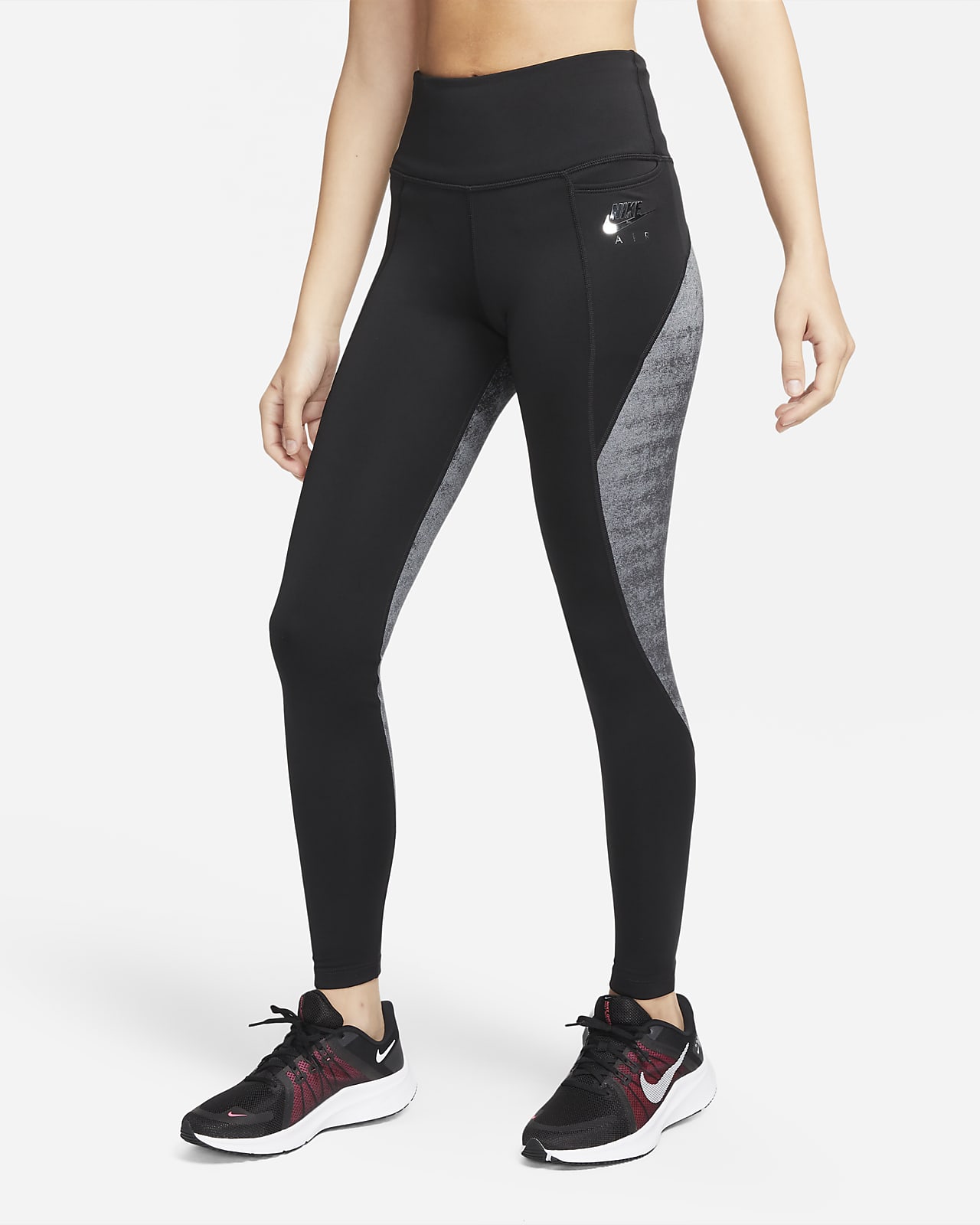 Nike Air Dri-FIT Fast-løbeleggings til kvinder med lommer