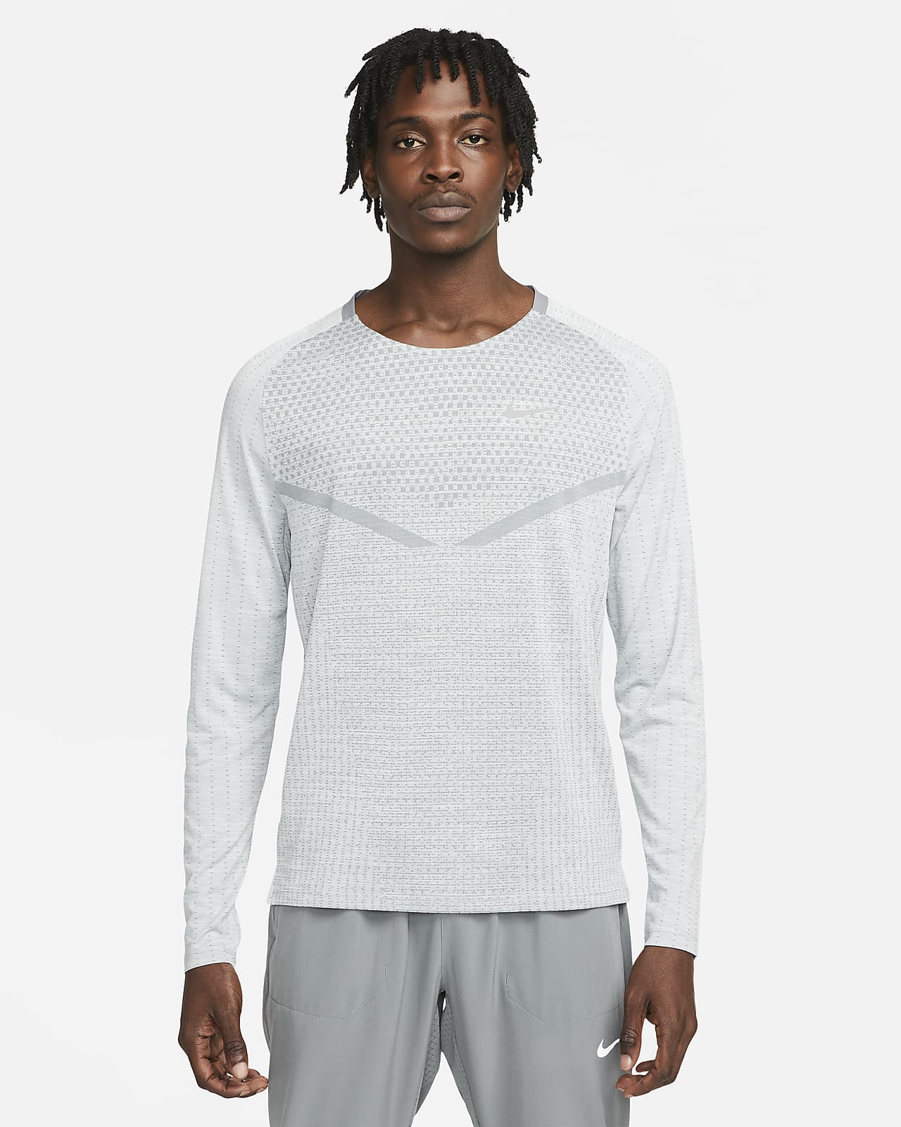 Nike Dri-FIT ADV Techknit Ultra Hardlooptop met lange mouwen voor heren.  Nike BE