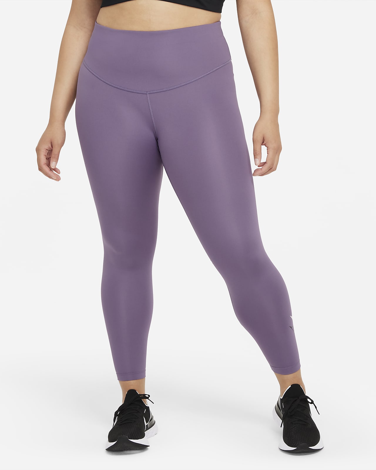 Nike Dri-FIT Swoosh Run 7/8-hardlooplegging met halfhoge taille voor dames (Plus Size) Nike Dri-FIT Swoosh Run 7/8-hardlooplegging met halfhoge taille voor dames (Plus Size)