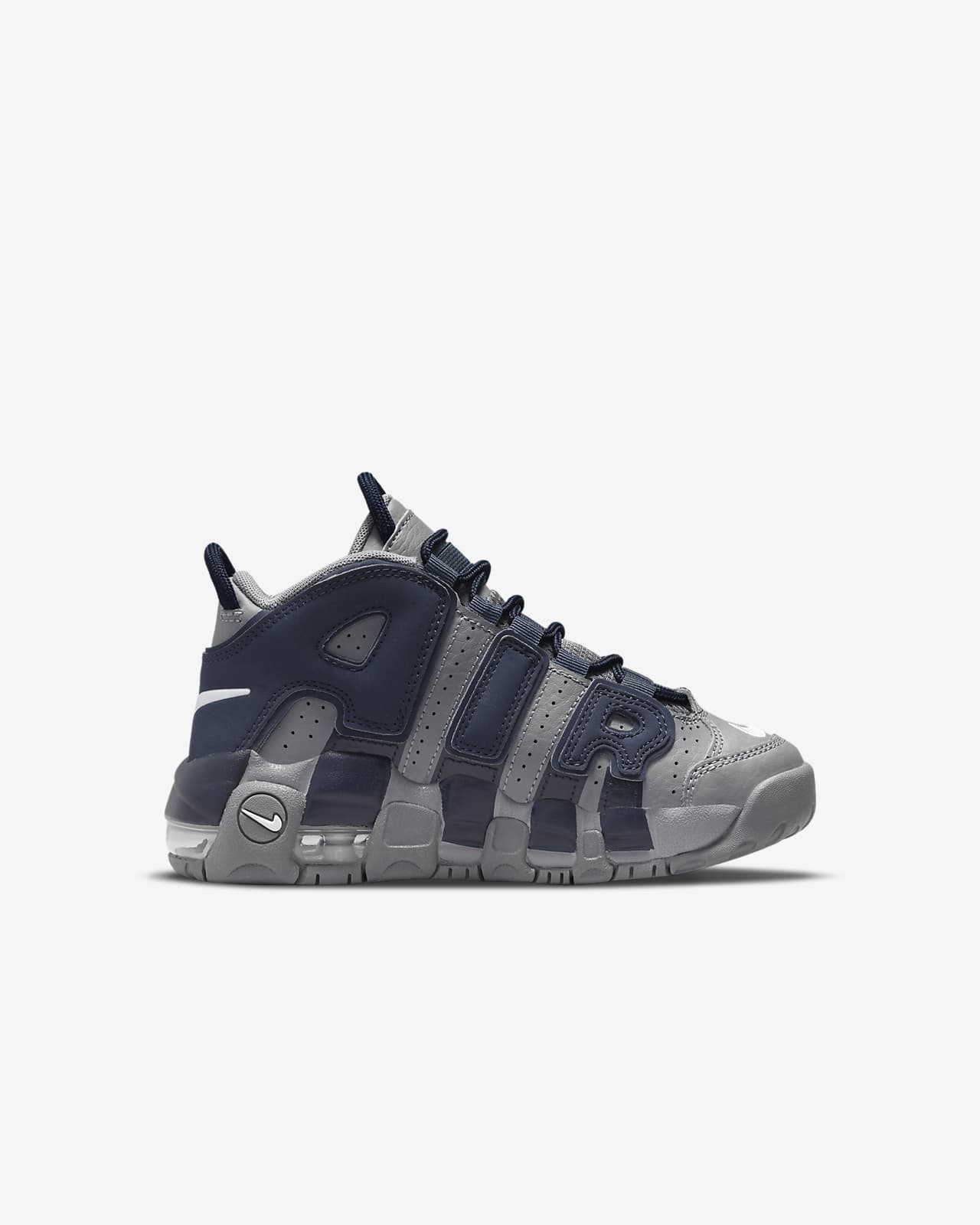 Nike Boys Air More Uptempo - Shoes Cool Gray/Midnight Navy/White Size 02.0