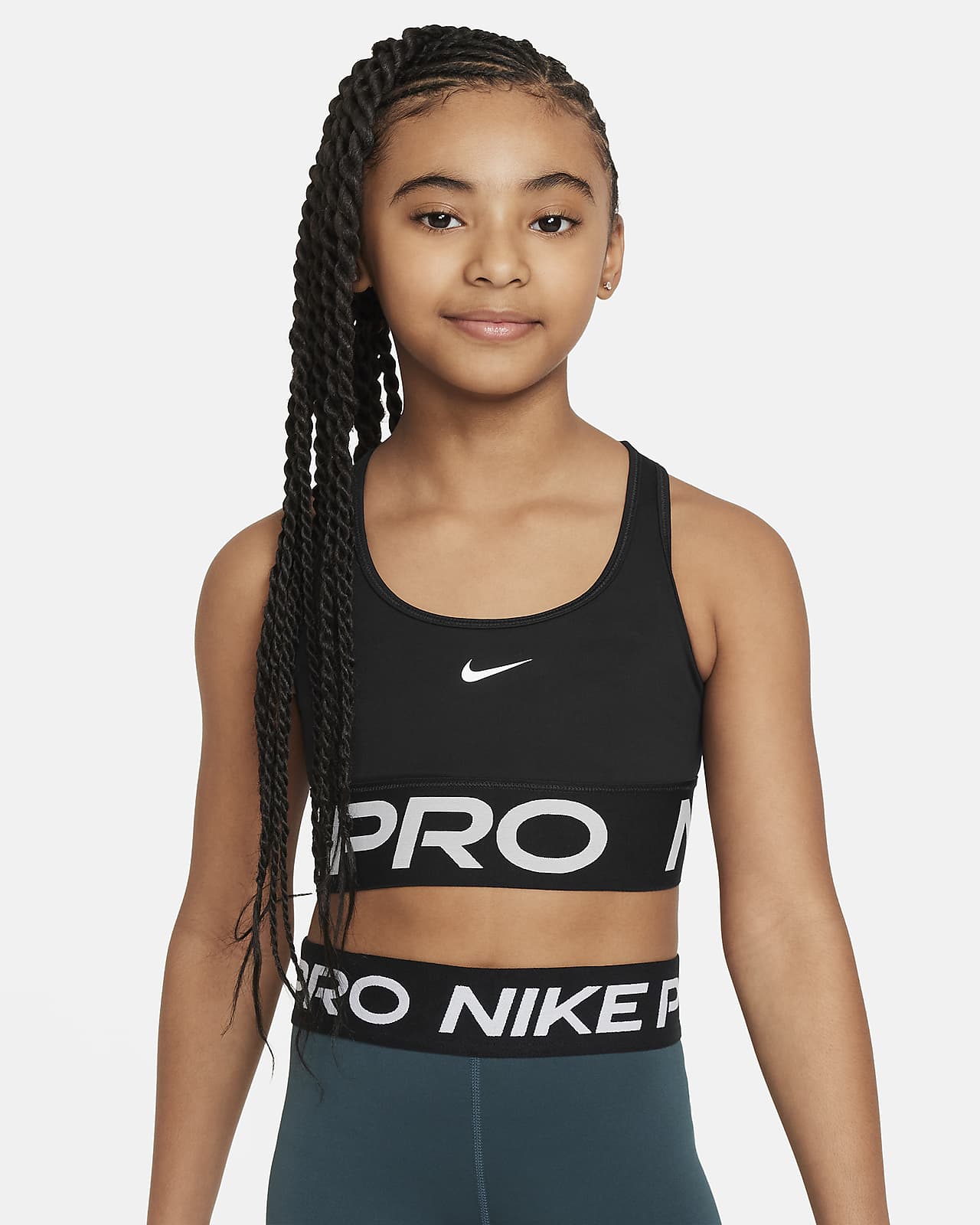 Brassière de sport Nike Pro Swoosh pour fille. Nike FR