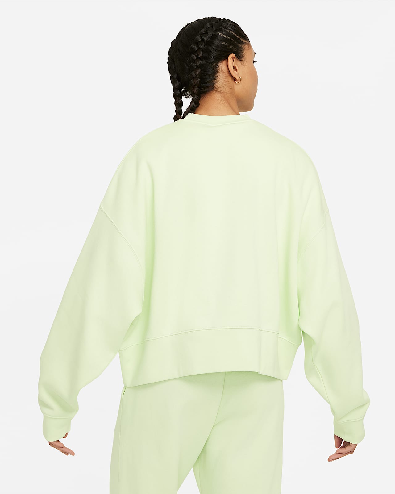 Oversized Fleece Crew Sweatshirt. Nike LU