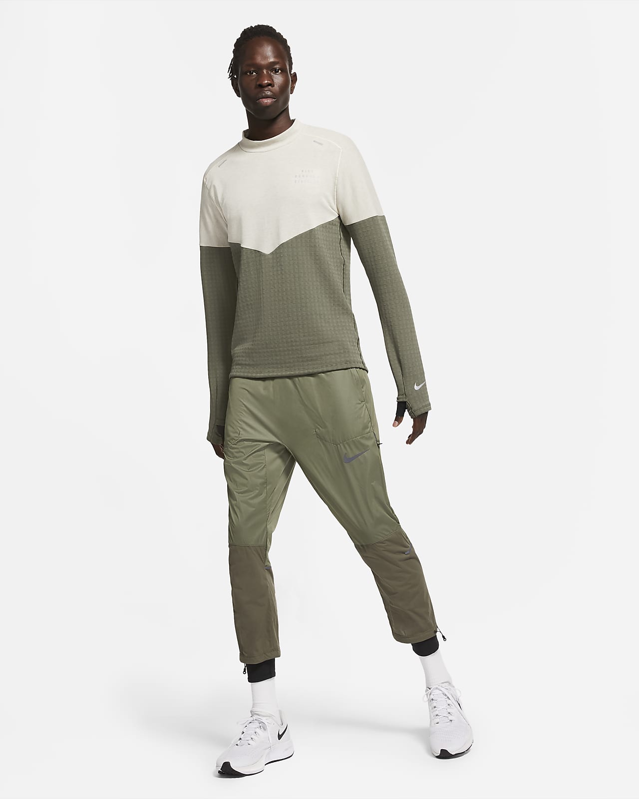 nike grey running top