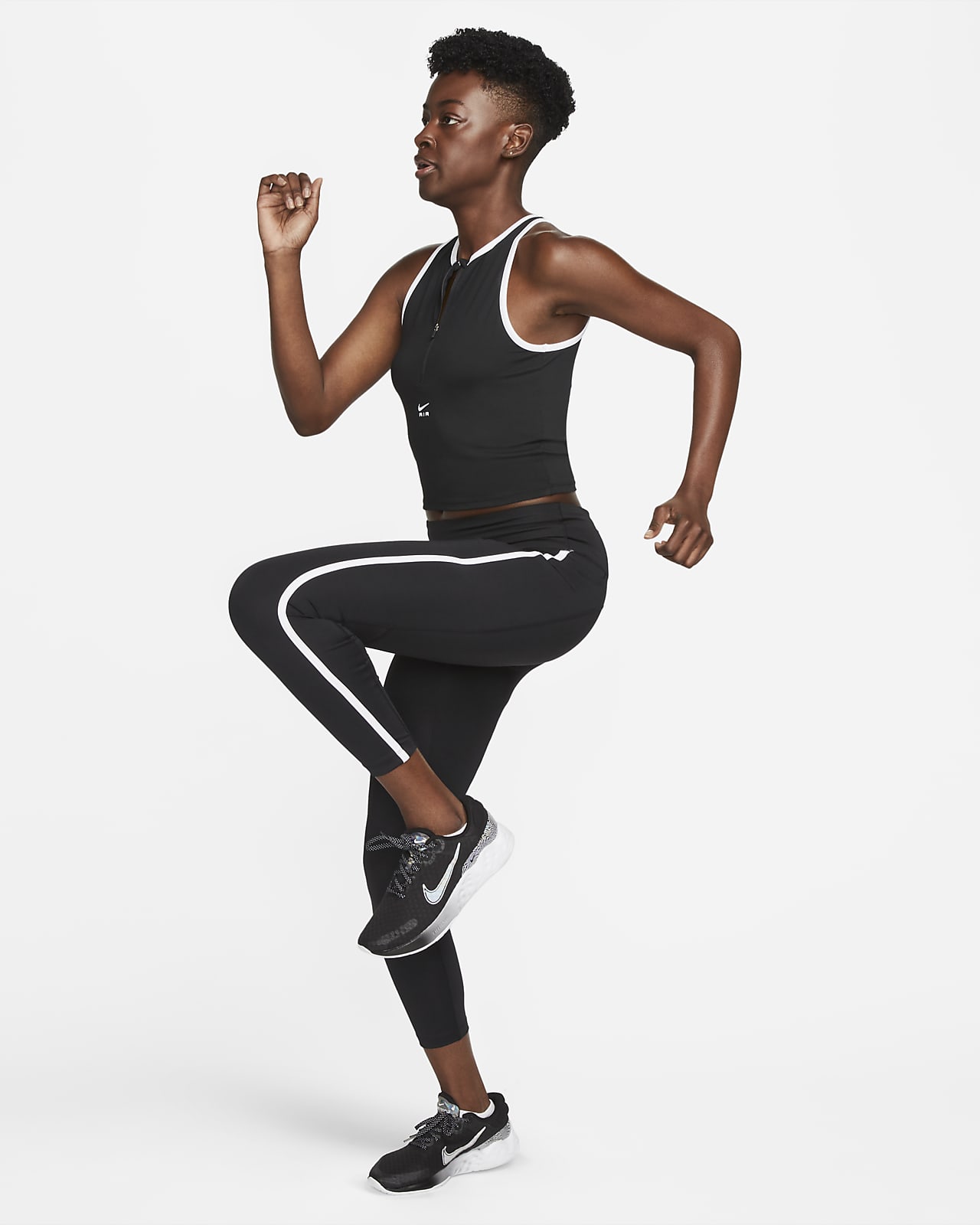 Nike Air Fast Women's Mid-Rise 7/8 Running Leggings with Pockets.