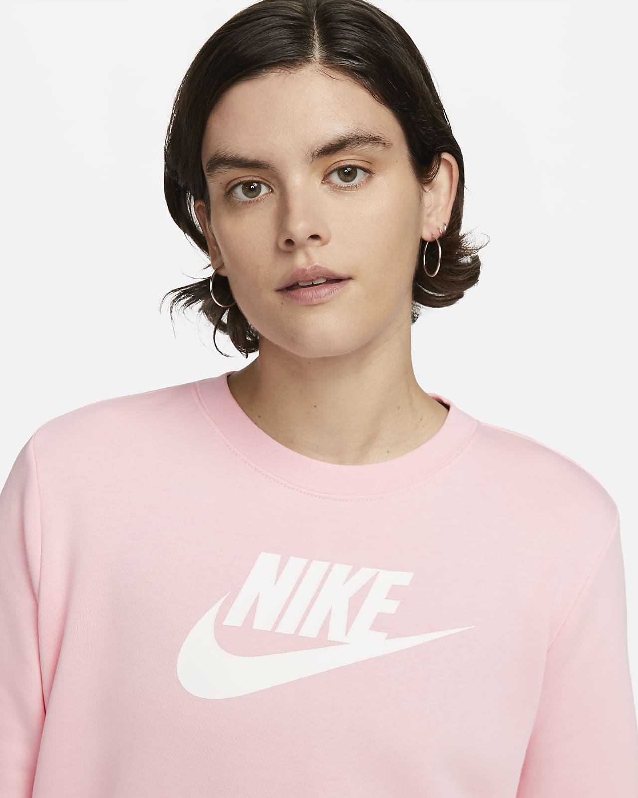 Sudadera con cuello redondo con logotipo para mujer Nike Sportswear Club Fleece