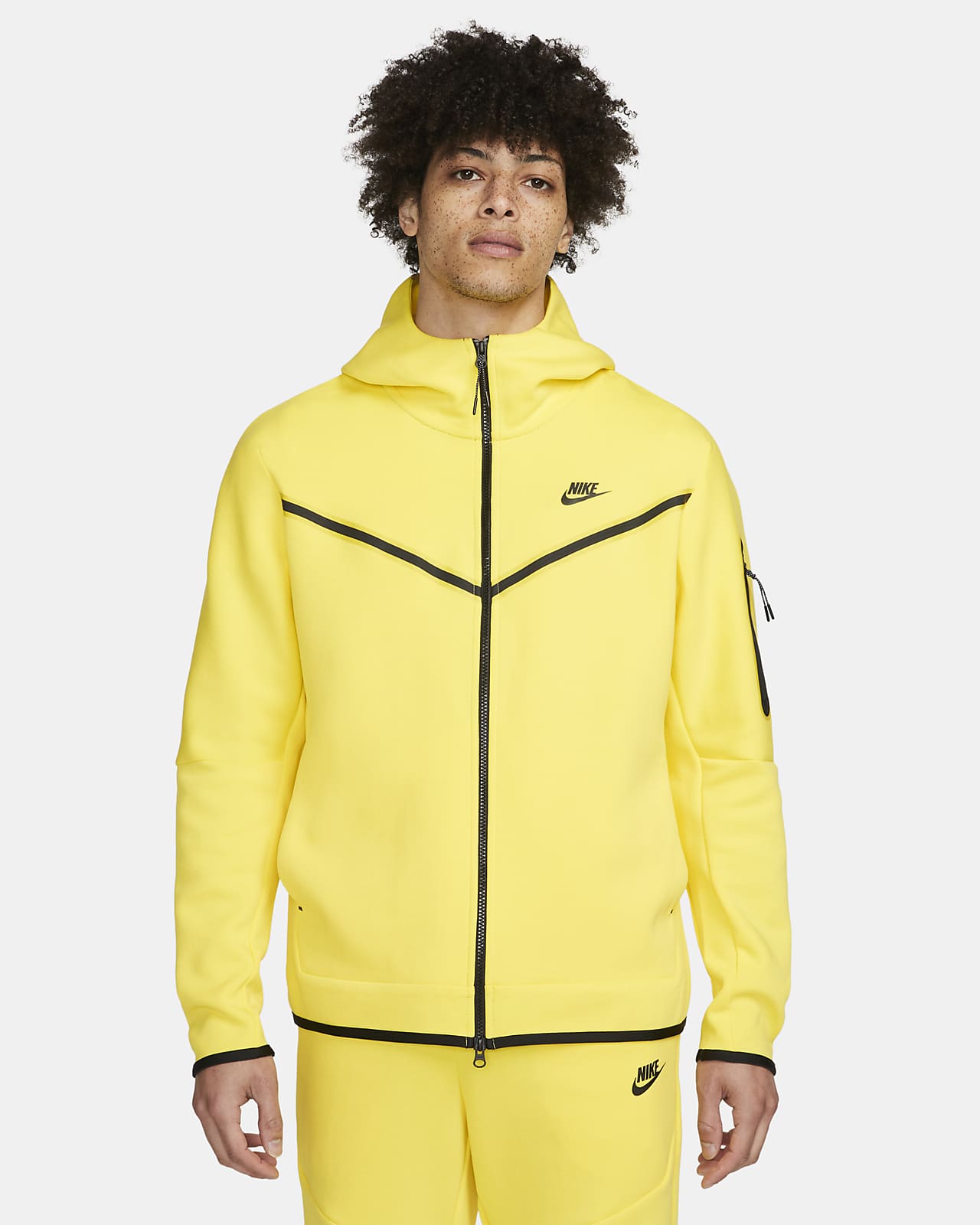 nike yellow zip up