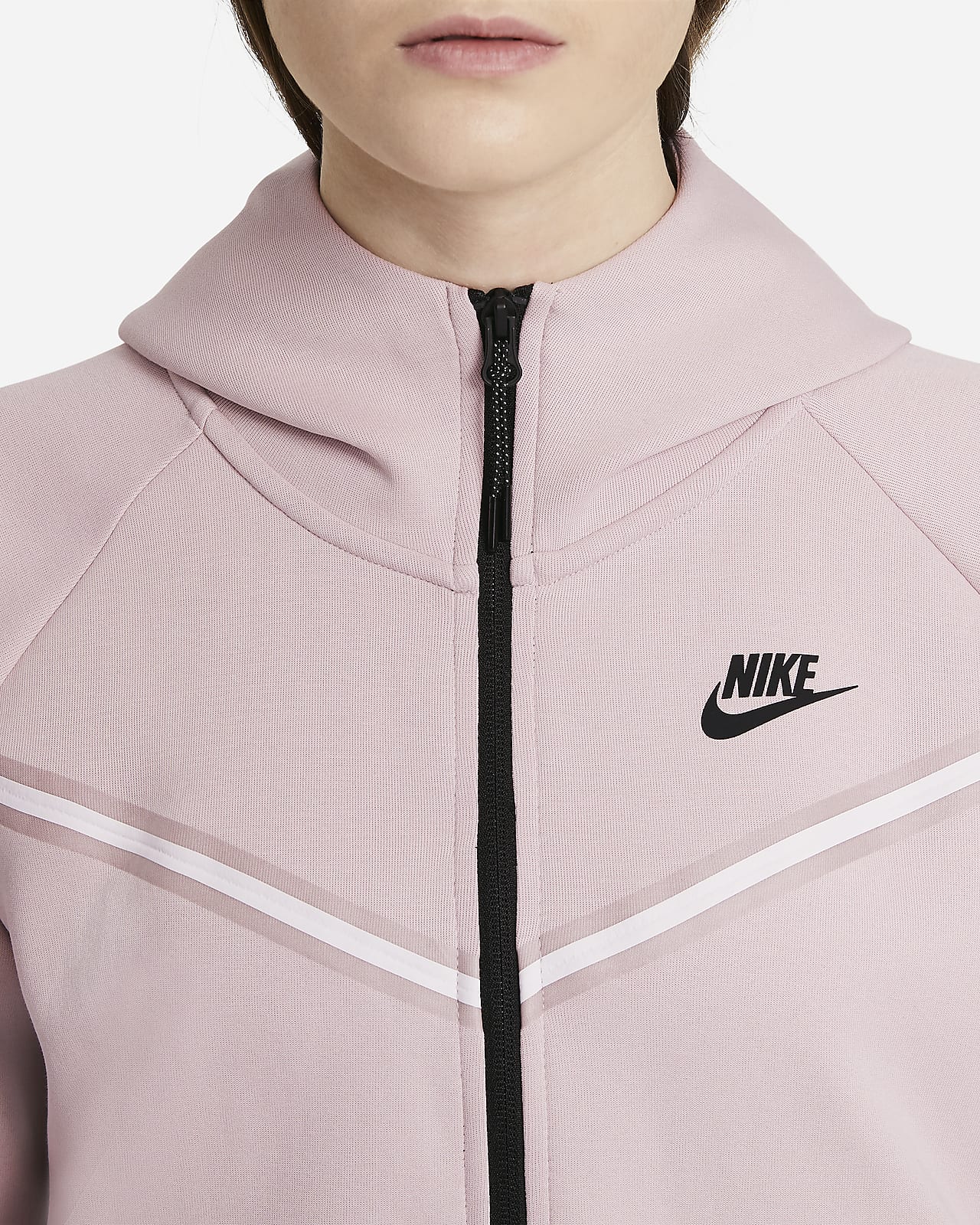 women's fleece hoodie nike sportswear oatmeal