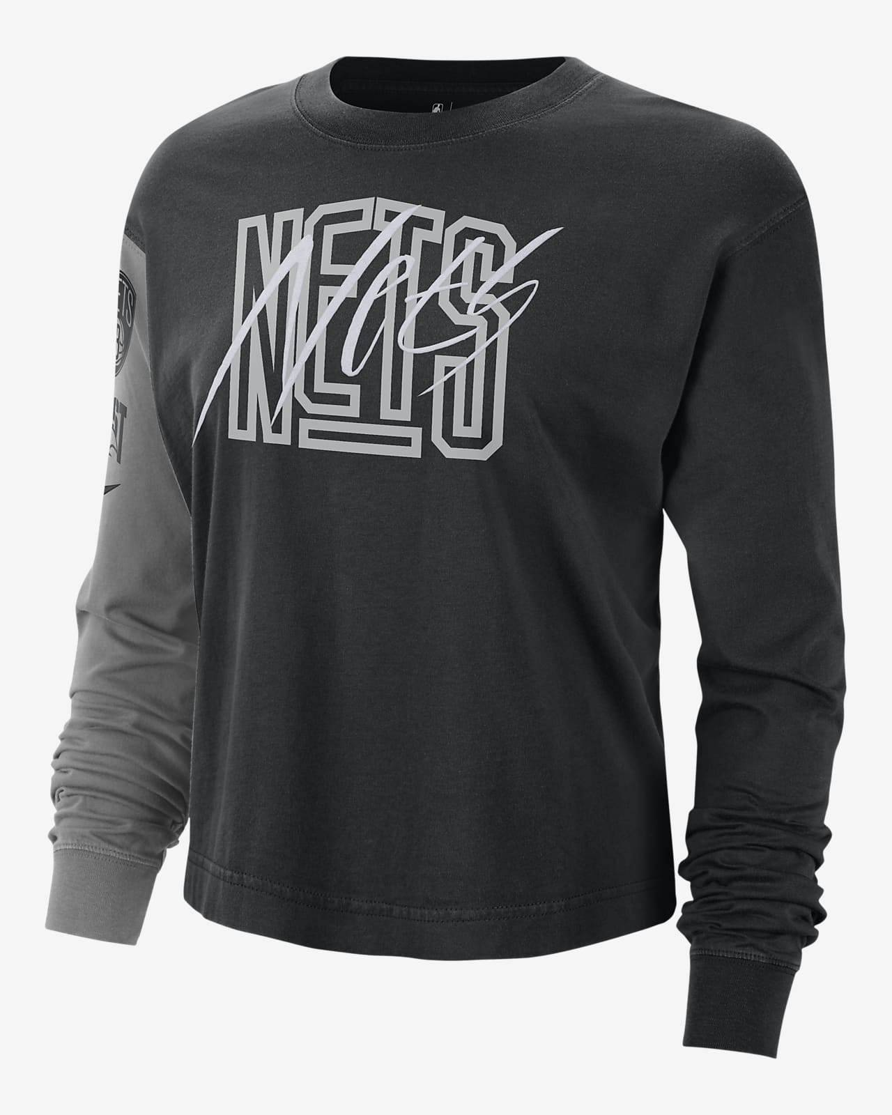 Tee-shirt à manches longues Nike NBA Brooklyn Nets pour femme