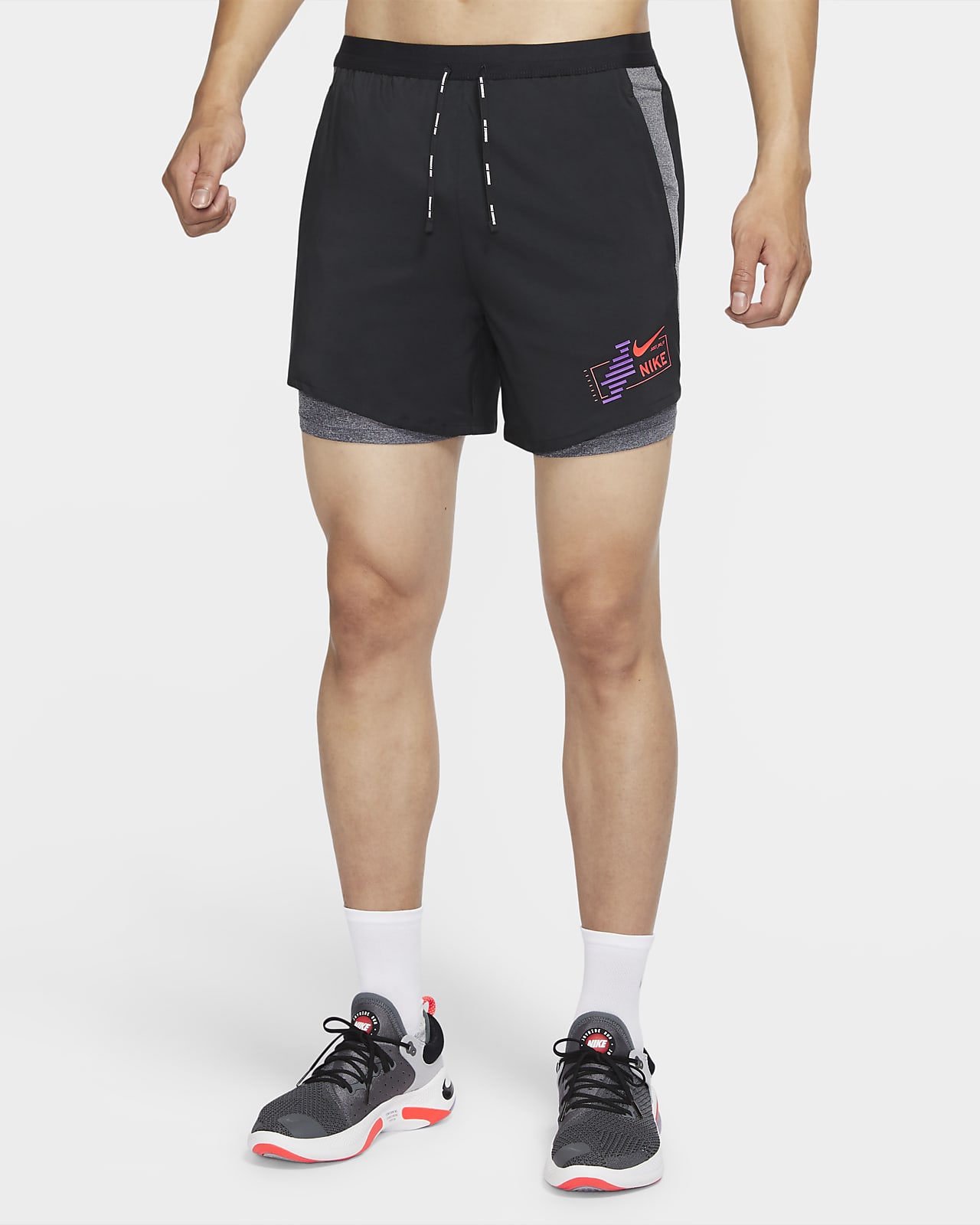 nike mens spandex running shorts