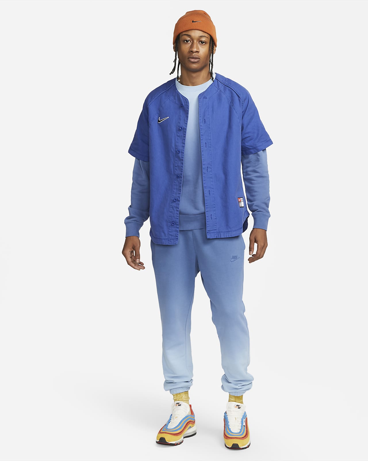 Nike Sportswear Club Fleece+ Men's French Terry DipDye Crew. Nike IE