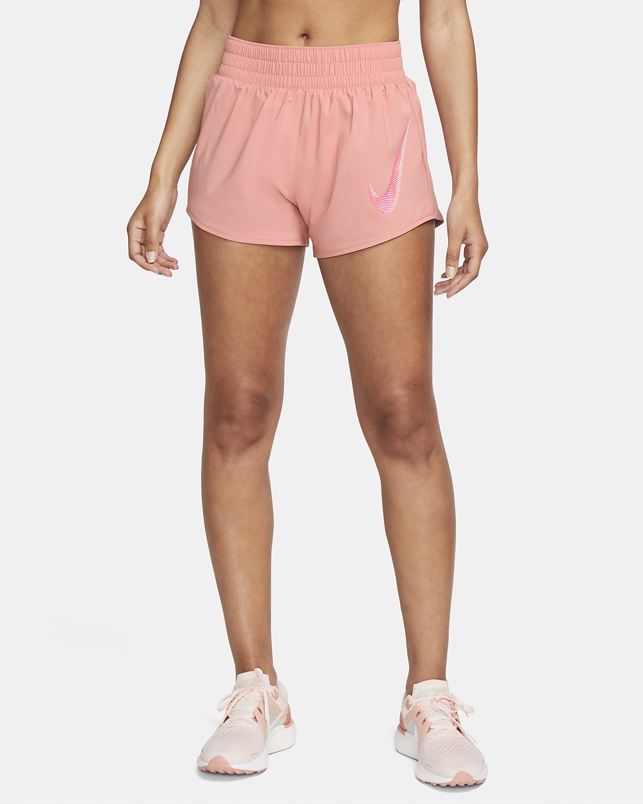 New! Nike Tempo Shorts Girls Size 2T peach white Athletic Gym Dri