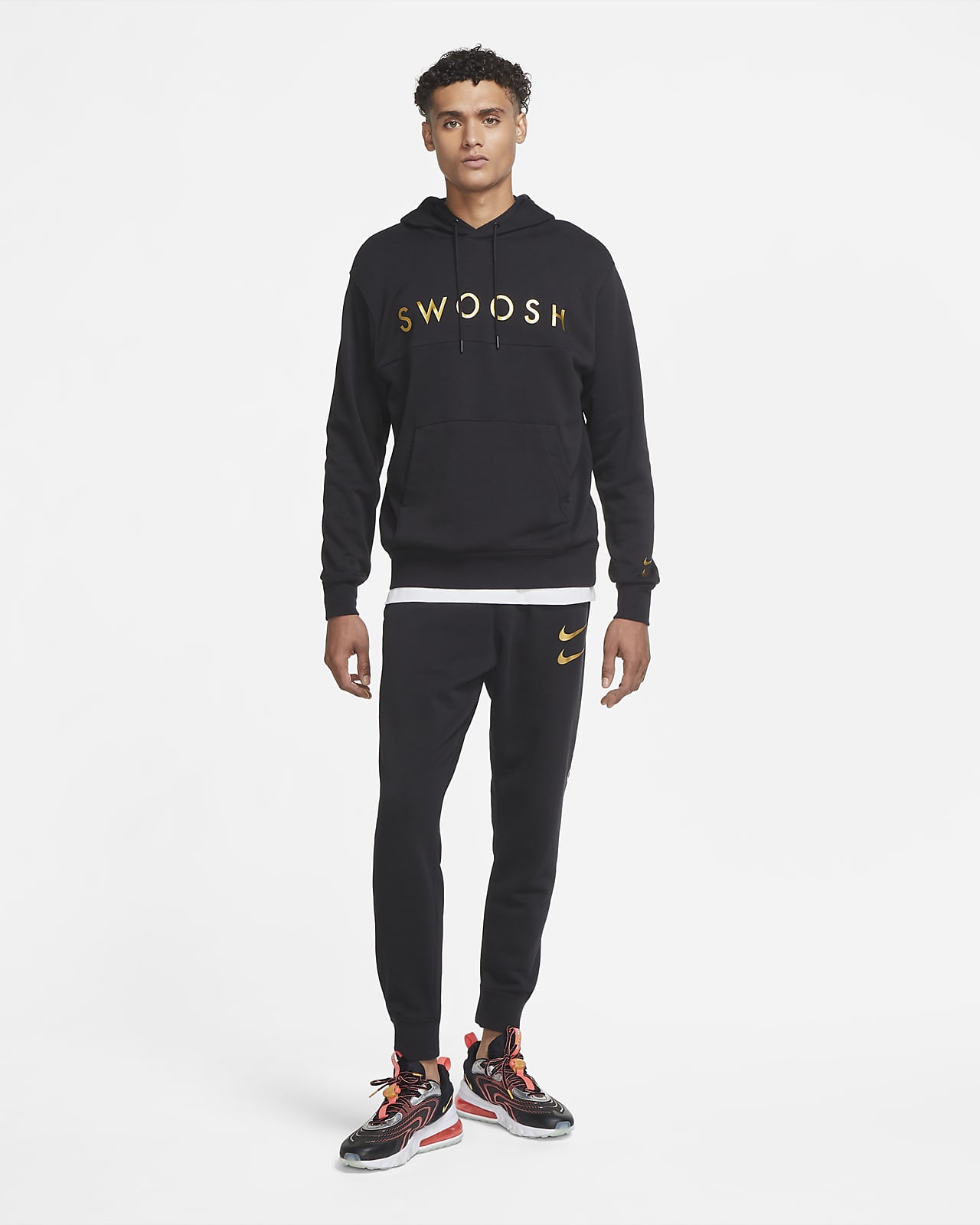 nike men's sportswear swoosh pullover hoodie