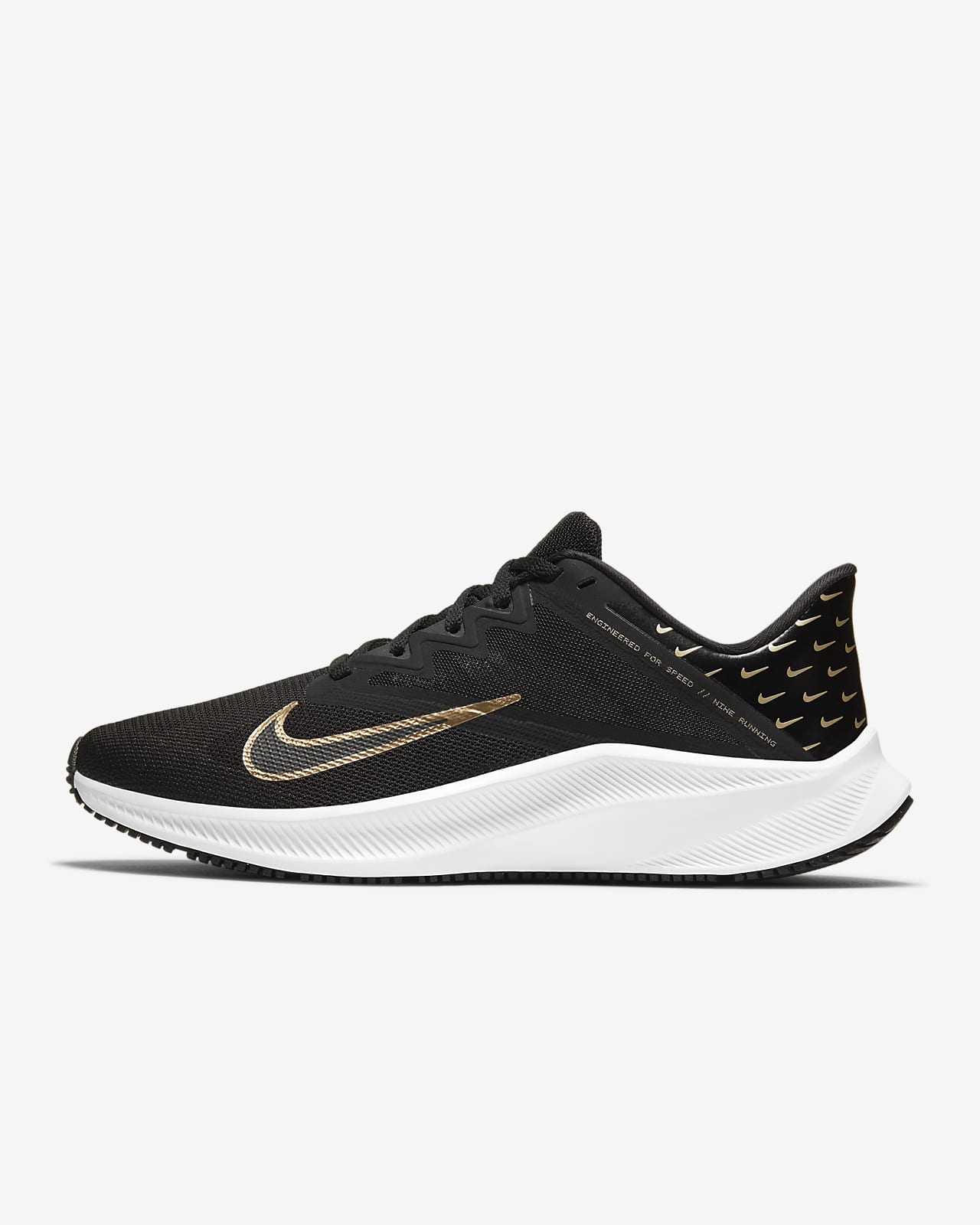 nike running black and gold