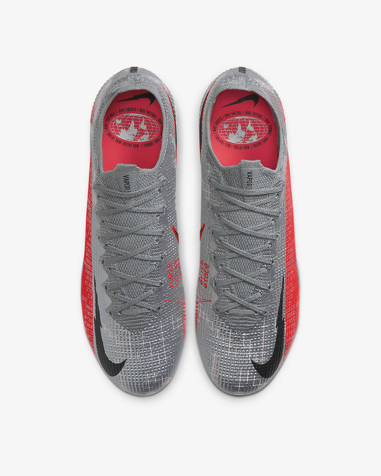 nike mercurial red and grey