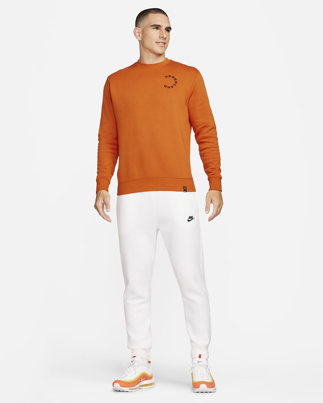 Netherlands Club Fleece Men's Crew-Neck Sweatshirt. Nike SA