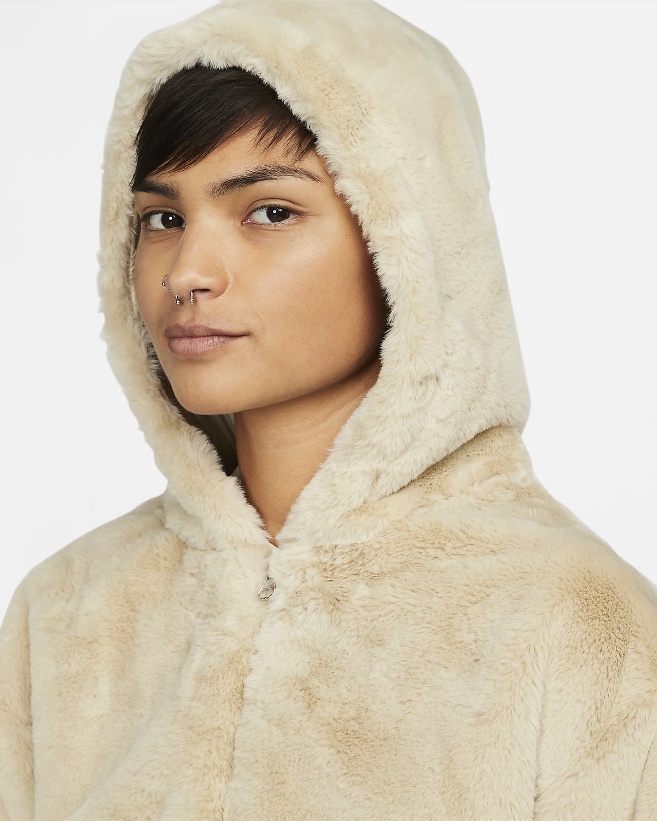 nike sportswear fur jacket