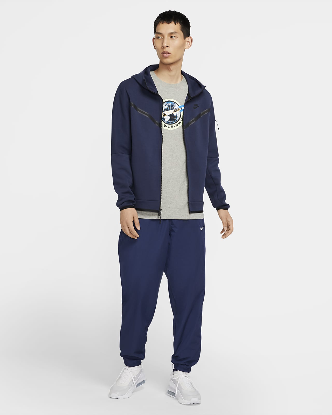 men's blue nike tech