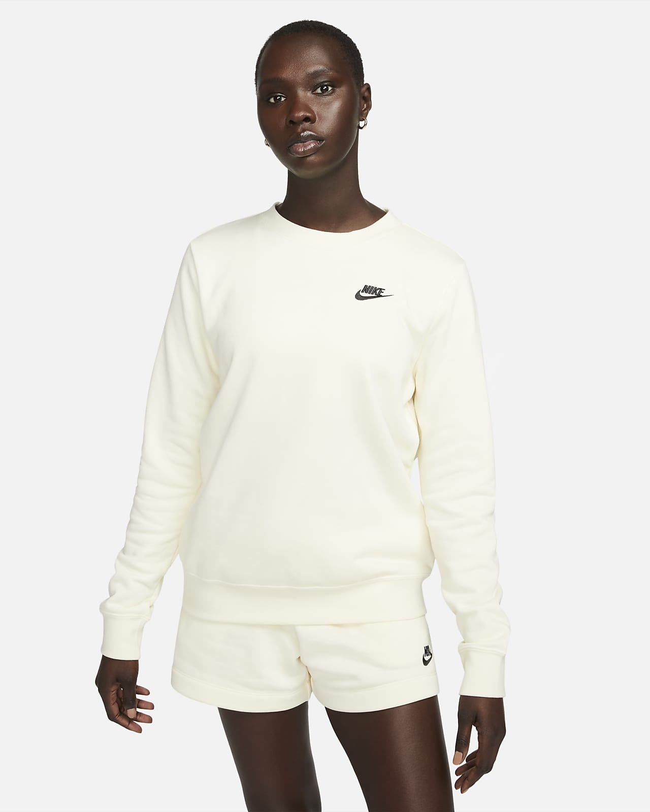 Bocadillo Guinness Sudán Nike Sportswear Club Fleece Sudadera de chándal de cuello redondo - Mujer.  Nike ES