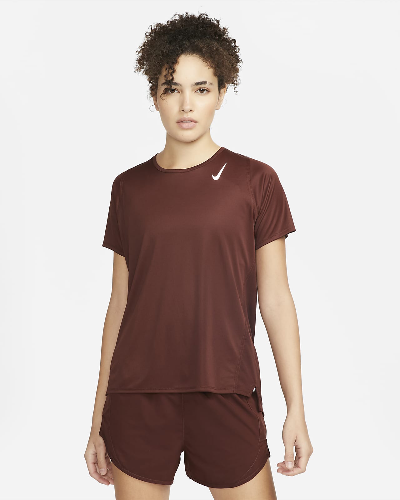 Nike Dri-FIT Race Hardlooptop met korte mouwen voor dames. Nike NL