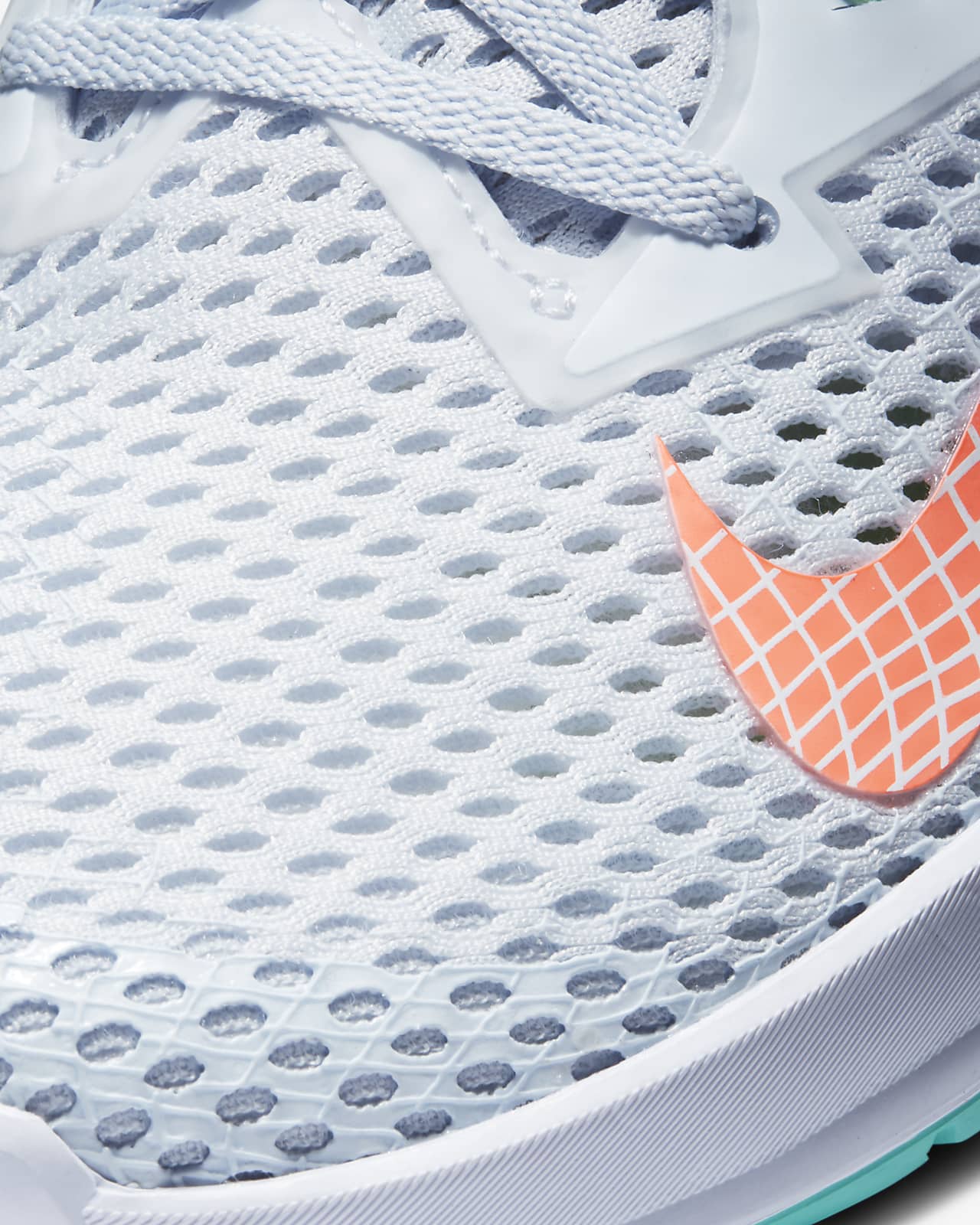 nike training metcon trainers in white and orange