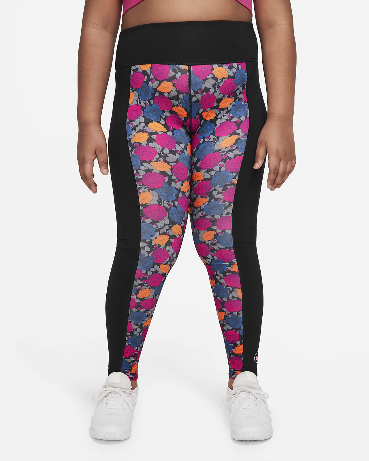 Nike Dri-FIT One Luxe Big Kids' (Girls') Printed Tights (Extended Size)