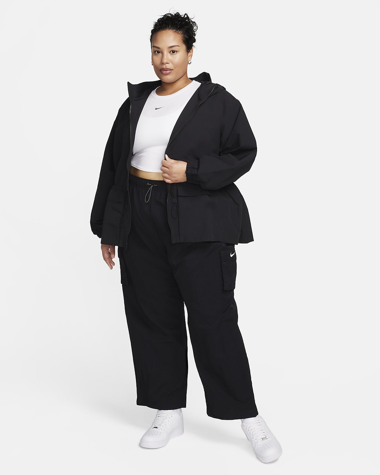 Veste capuche oversize Nike Sportswear Everything Wovens pour femme grande taille