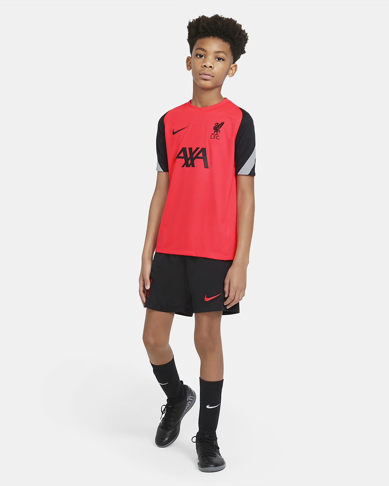 Haut de football à manches courtes Liverpool FC Strike pour Enfant plus âgé