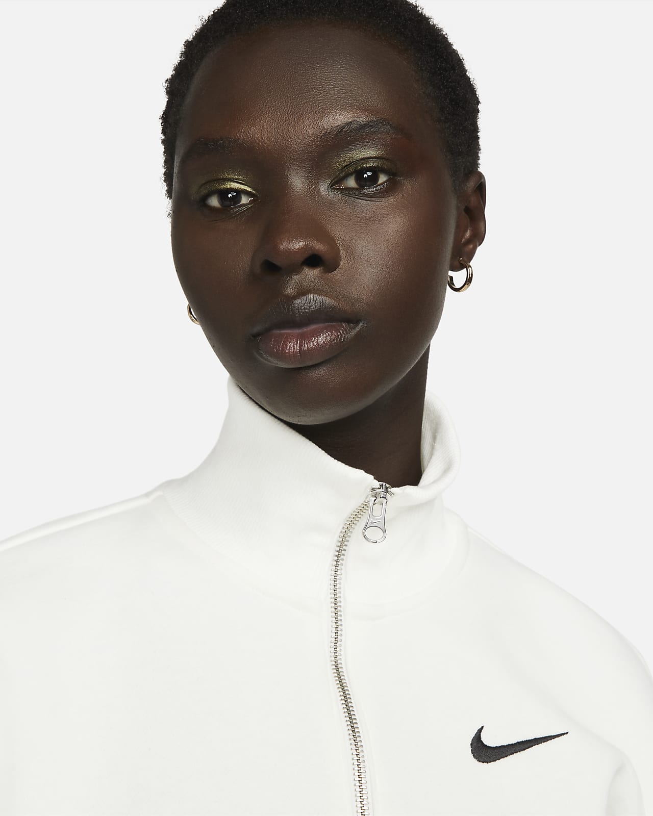 Nike Sportswear Phoenix Fleece Oversize-Kurz-Sweatshirt mit  Halbreißverschluss für Damen. Nike DE