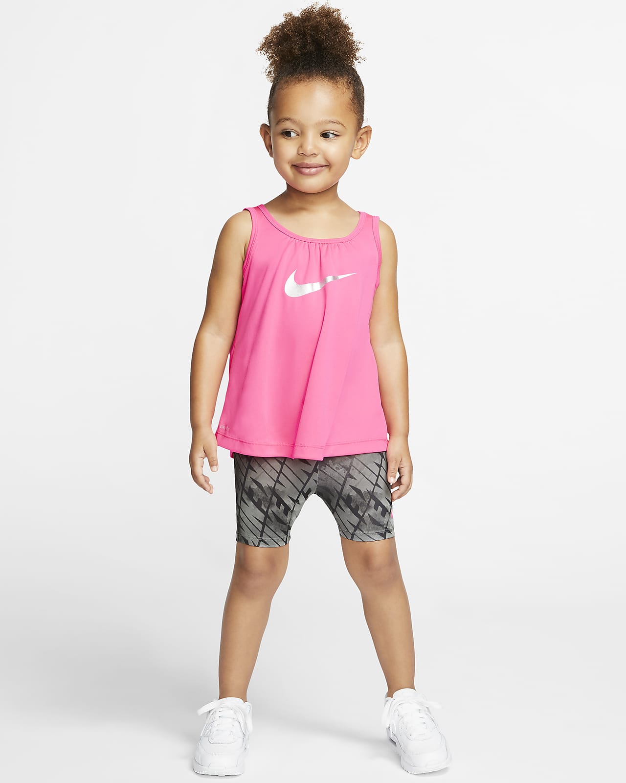 pink nike short set