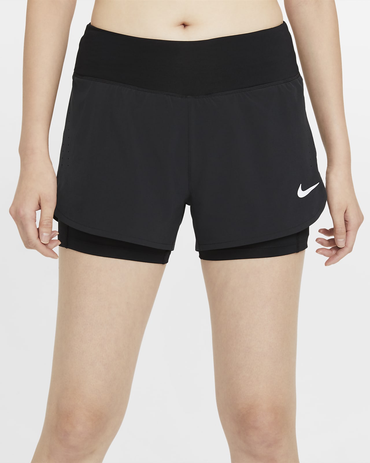 Nike Eclipse 2-in-1 hardloopshorts voor dames. Nike