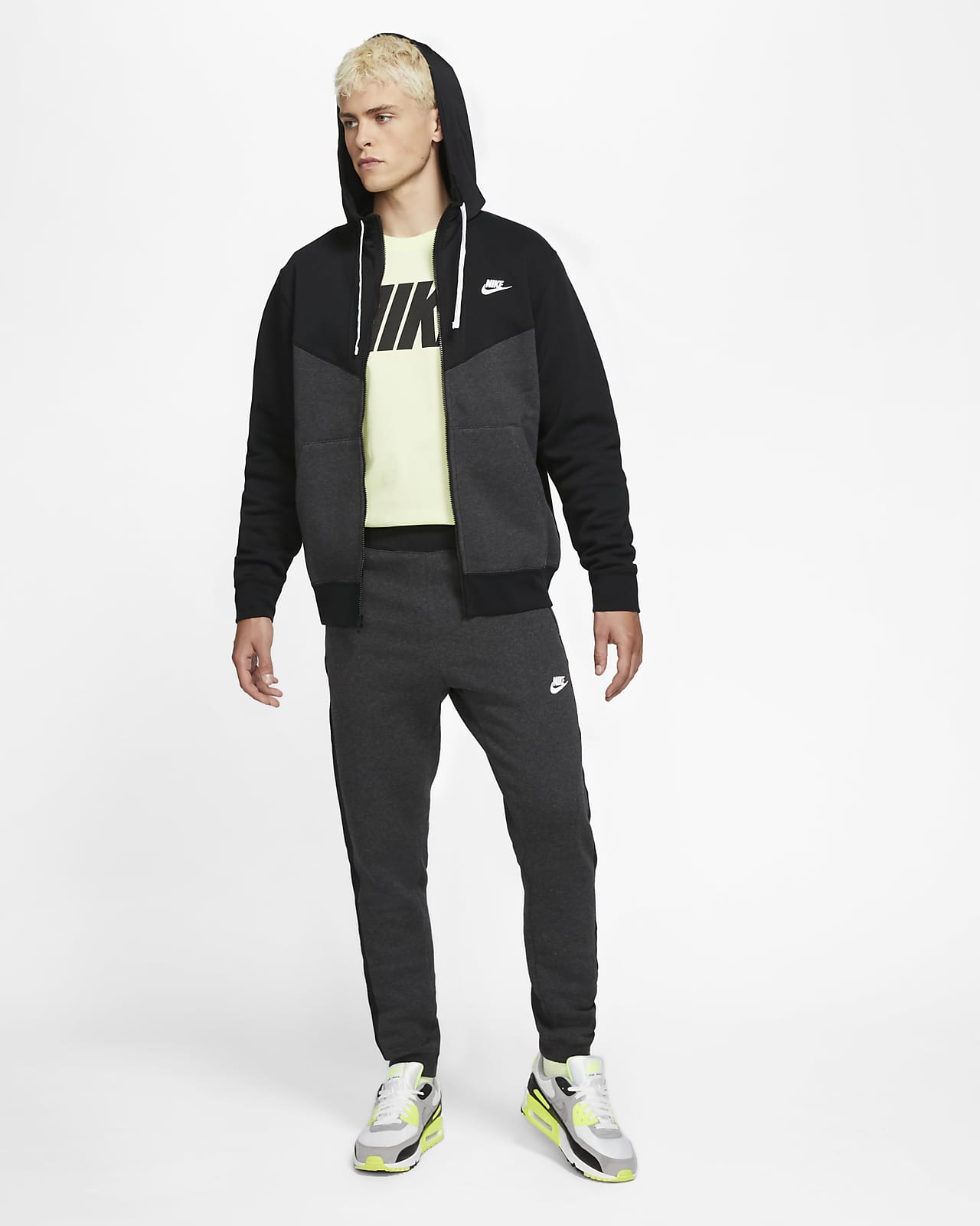 nike sportswear men's modern full zip hoodie