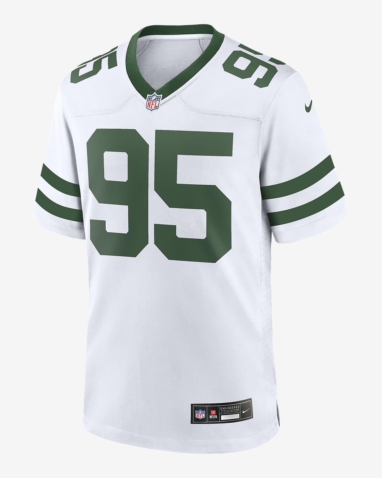 Nike New York Jets No95 Quinnen Williams White/Pink Women's Stitched NFL Limited Rush Fashion Jersey