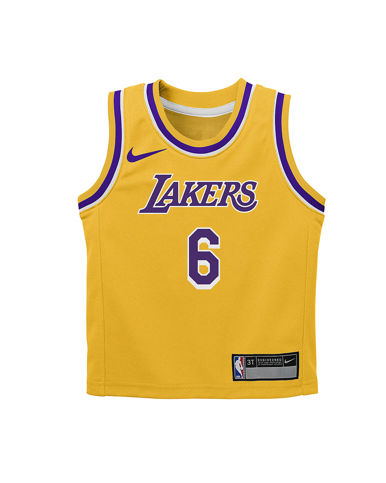 Souprava dresu a kraťasů Nike NBA LeBron James Los Angeles Lakers Icon Edition pro větší děti (chlapce)