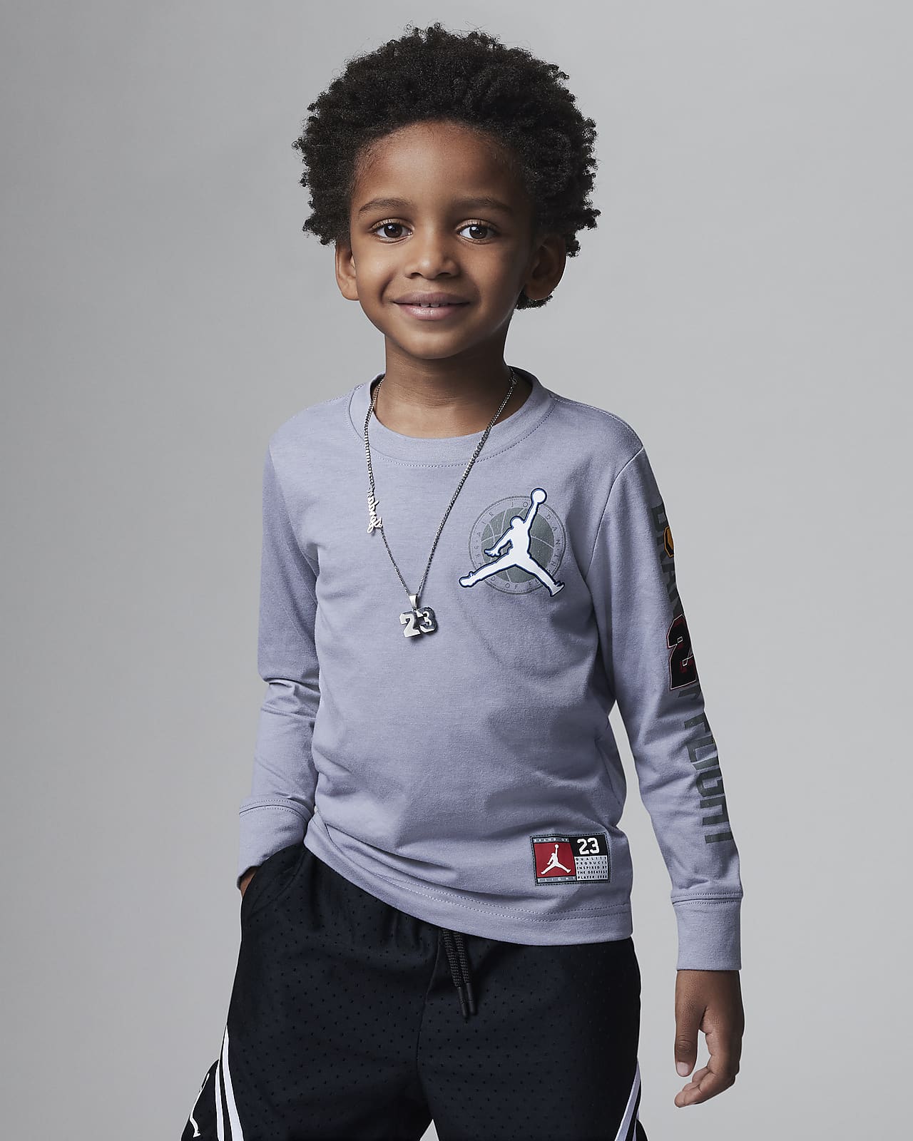 Playera de larga para niños pequeña Jordan Gym Brand of Flight. Nike.com