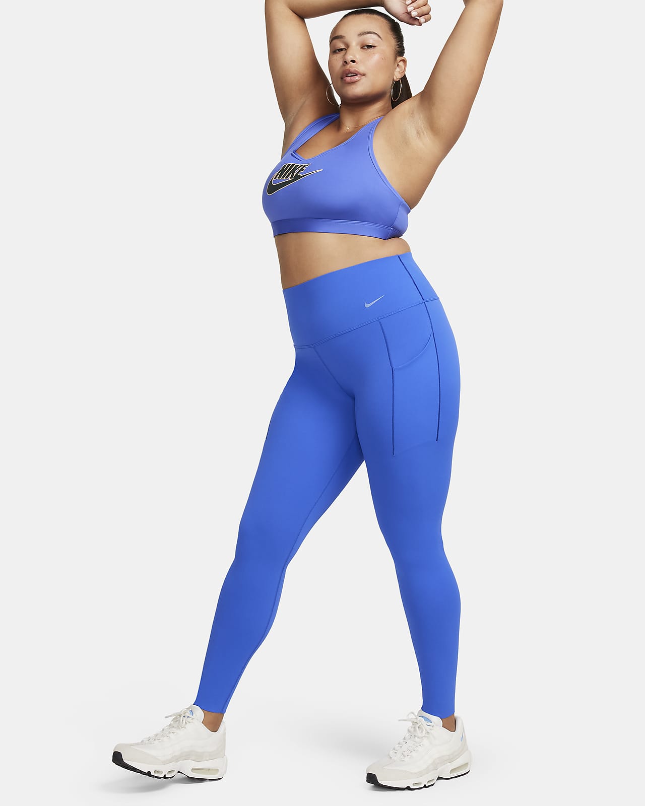 Nike, Dri-FIT Universa Women's Medium-Support High-Waisted Leggings with  Pockets, Indst Blue