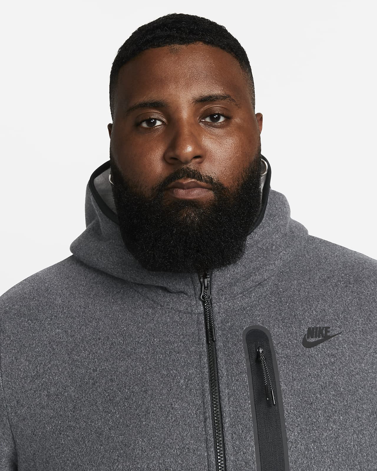 Nike Sportswear Tech Fleece Men's Full-zip Winterized Hoodie. Nike AT