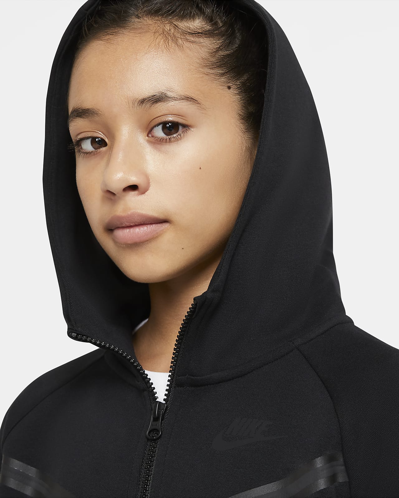 Nike Sportswear Tech Fleece Hoodie met rits voor meisjes. Nike NL