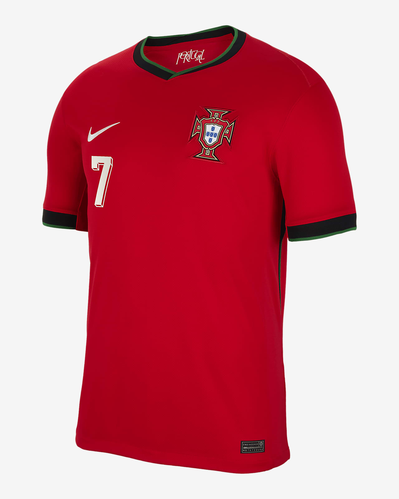 Jersey de fútbol Nike Dri-FIT de la selección nacional de Portugal local 2024 Stadium Cristiano Ronaldo para hombre
