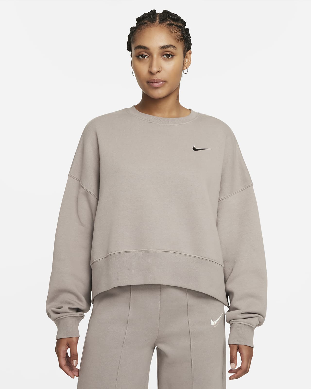 Kort fleecetröja Nike Sportswear för kvinnor
