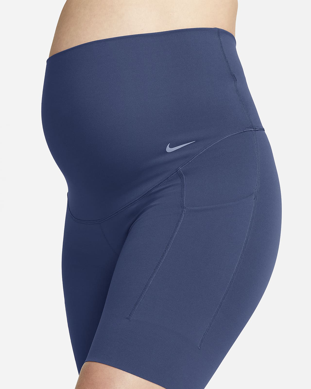 Nike Zenvy (M) Women's Gentle-Support High-Waisted 8 Biker Shorts with  Pockets (Maternity).