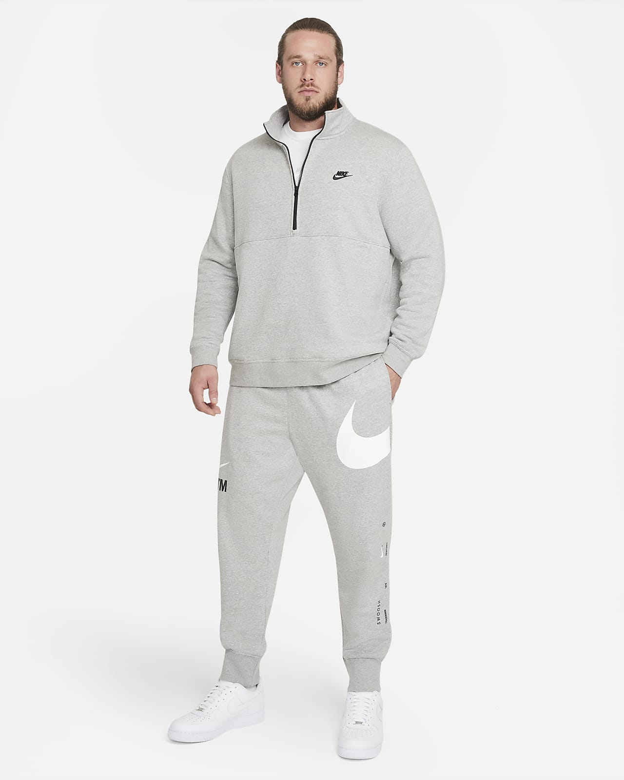 Nike Sportswear Swoosh Men's Semi-Brushed-Back Trousers. Nike CH