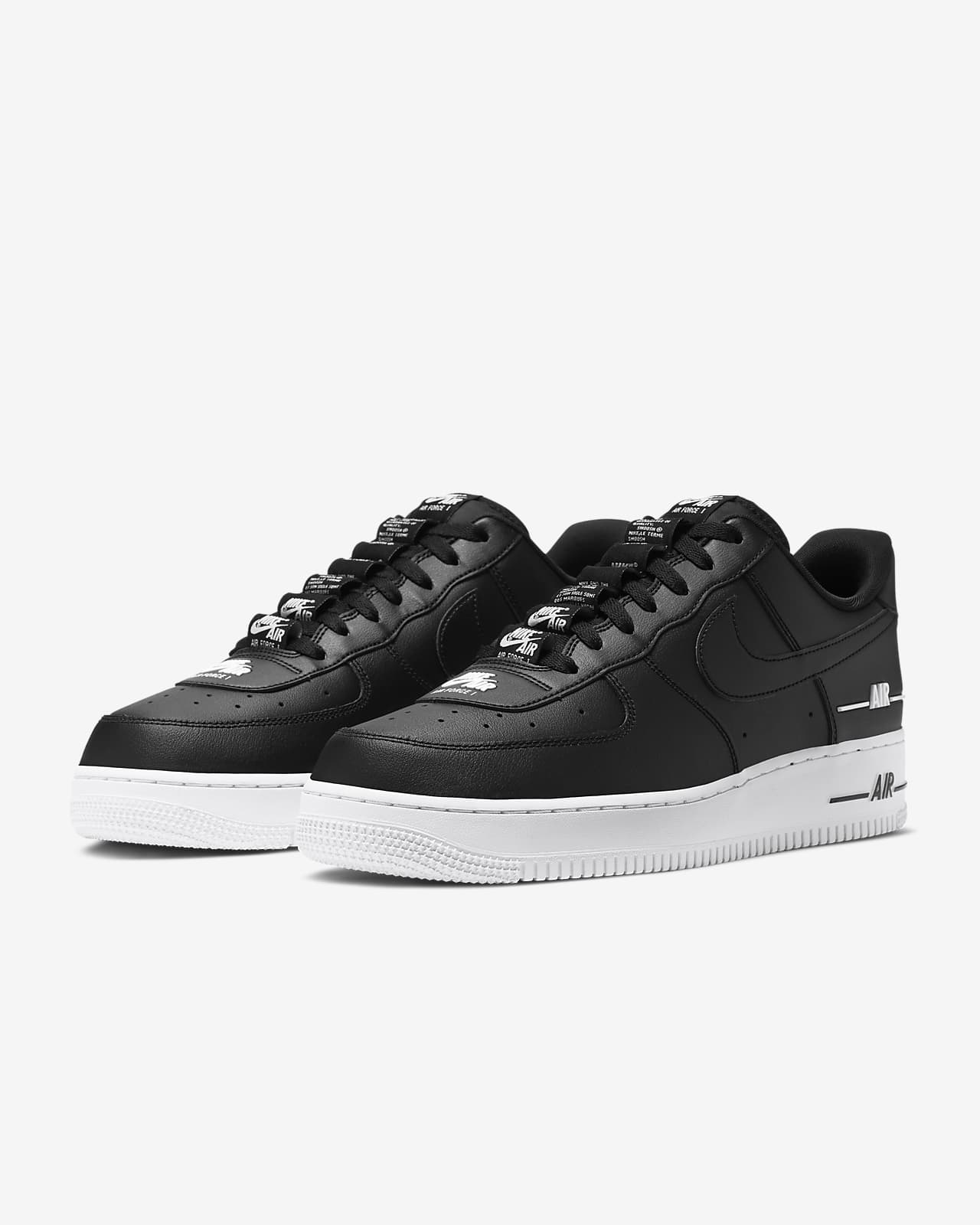 high top nike air force 1 black and white