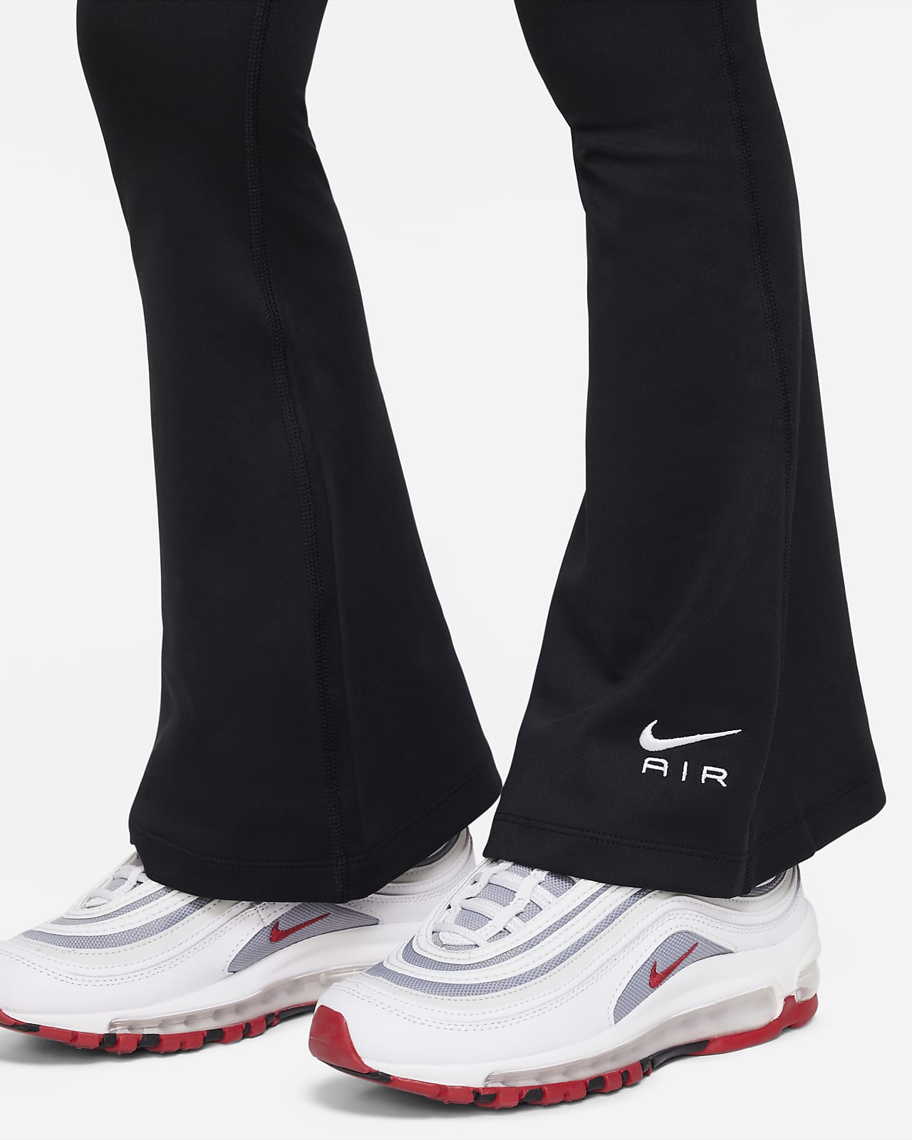 Nike Sportswear AIR FLARE - Leggings - Trousers - black/white