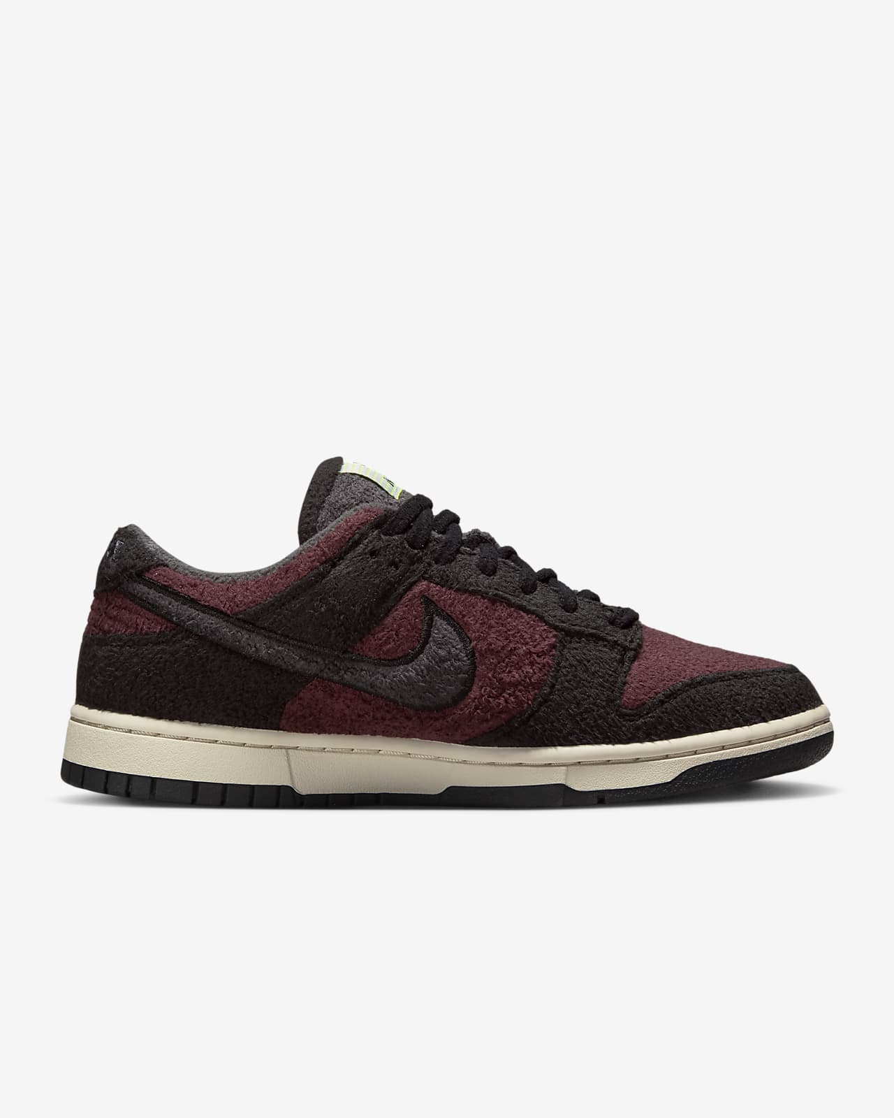 nike dunk low burgundy and white