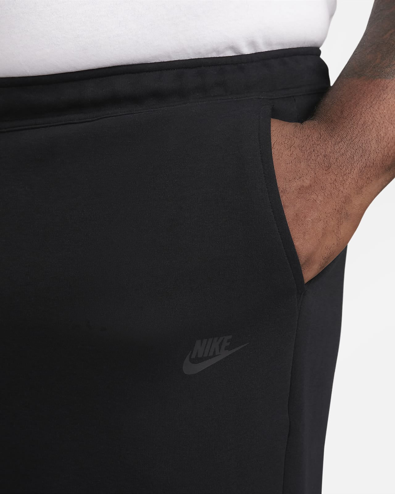 NIKE Straight-Leg Cotton-Blend Tech-Fleece Drawstring Shorts for