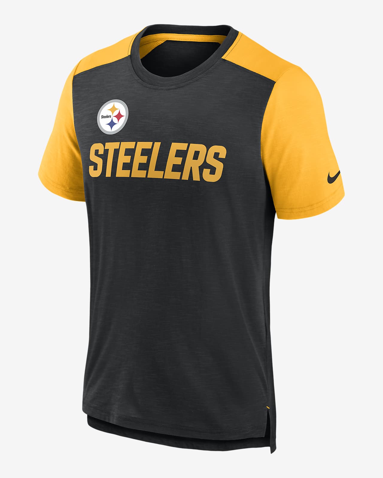 Nike Men's Color Block Team Name (NFL Pittsburgh Steelers) T-Shirt in Black, Size: Small | NKZGEG877L-0YG