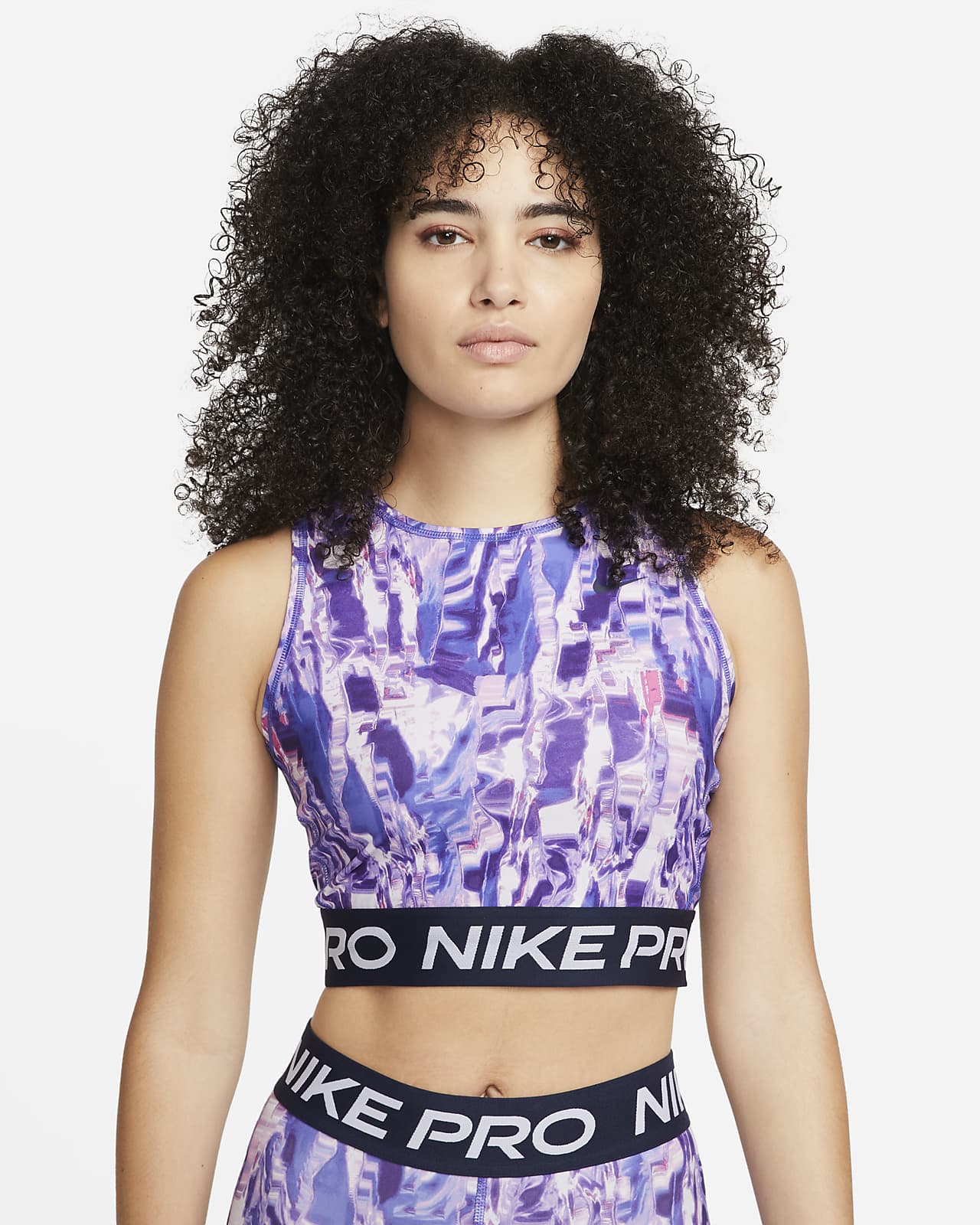 Γυναικείο φανελάκι με εμπριμέ μοτίβο σε όλη την επιφάνεια Nike Pro Dri-FIT