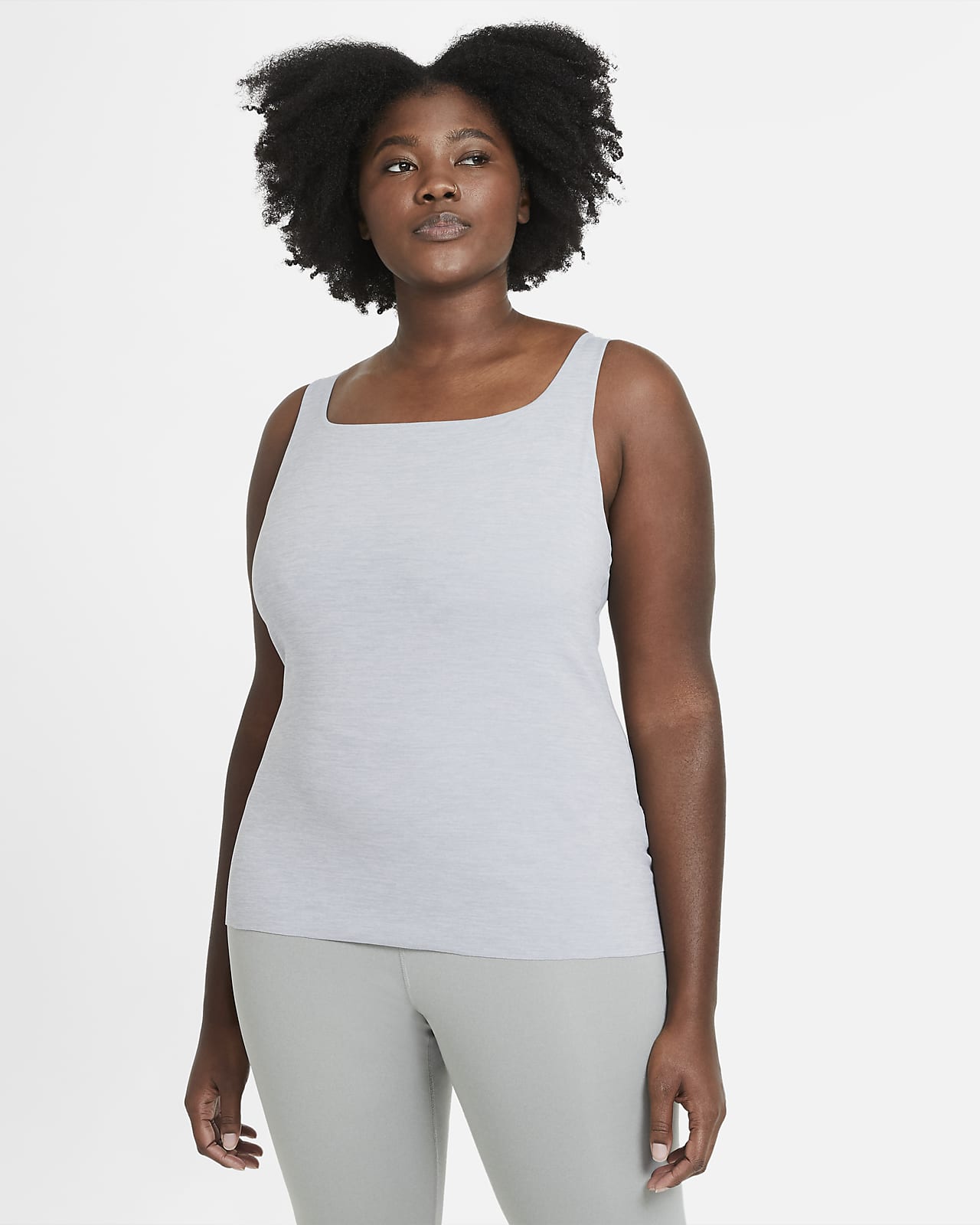 Camiseta de tirantes con sujetador para mujer talla grande Nike Yoga Luxe
