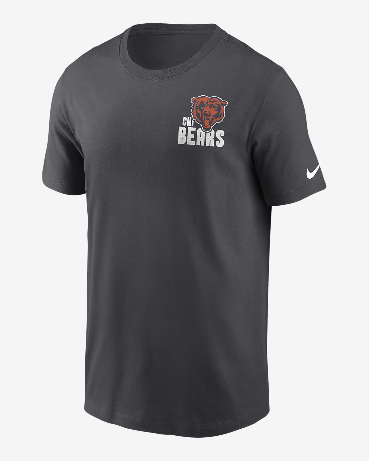 Nike Men's Chicago Bears Sideline Velocity T-Shirt - Grey - XXL Each