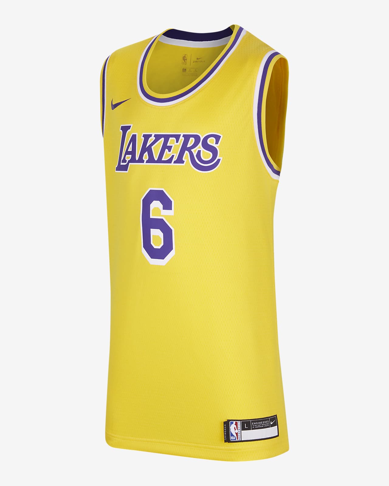 LeBron James Los Angeles Lakers Icon Edition Swingman NBA-Trikot für ältere Kinder